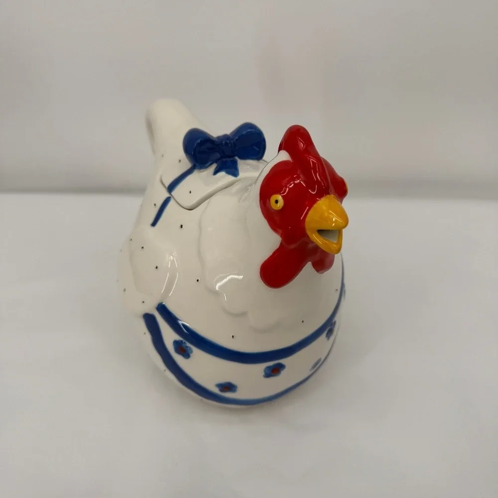 Casa‎ Vero by ACK Ceramic Chicken Hand Painted Farmhouse Kitchen Canister
